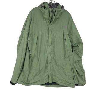 The North Face Pistachio Green Soft Shell Rain Parka HyVent Jacket Mens L 3799